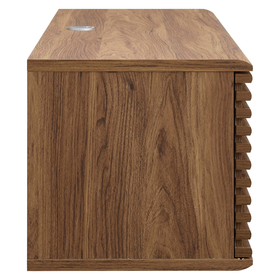 Vera 46" Wall-Mount Media Console TV Stand in Walnut