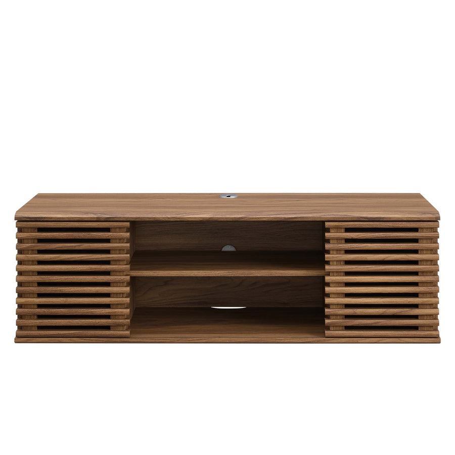 Vera 46" Wall-Mount Media Console TV Stand in Walnut