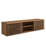 Vera 60" Wall-Mount Media Console TV Stand in Walnut