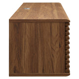 Vera 60" Wall-Mount Media Console TV Stand in Walnut