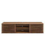 Vera 60" Wall-Mount Media Console TV Stand in Walnut