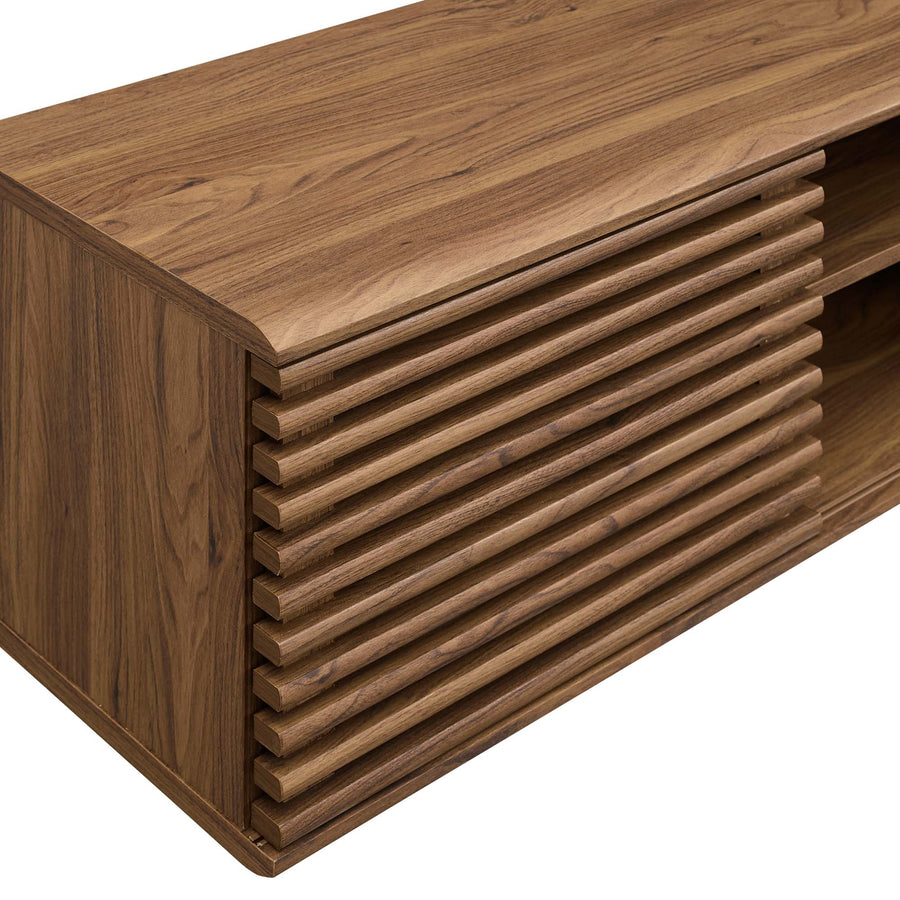 Vera 60" Wall-Mount Media Console TV Stand in Walnut