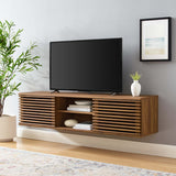 Vera 60" Wall-Mount Media Console TV Stand in Walnut