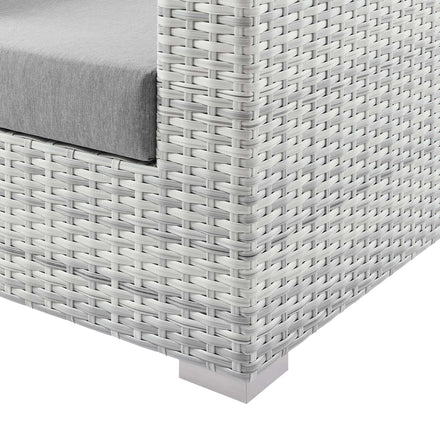 Convene Outdoor Patio Armchair in Light Gray Gray