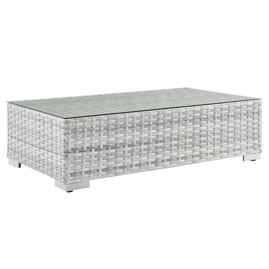 Sienna Outdoor Patio Coffee Table in Light Gray