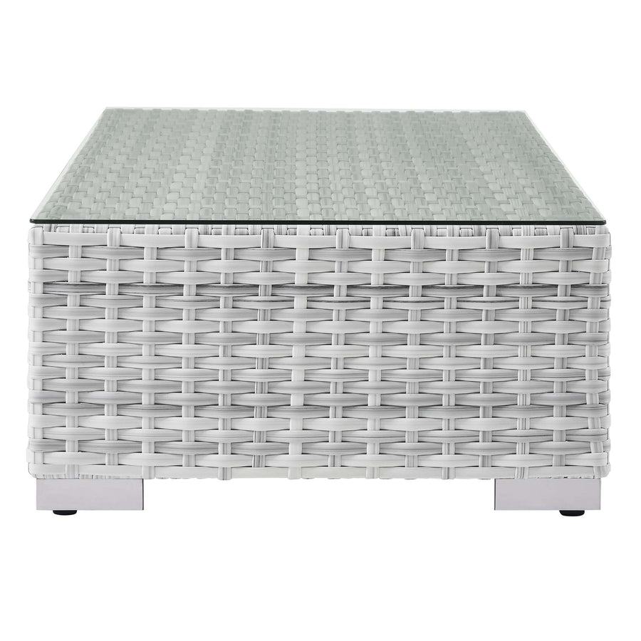 Sienna Outdoor Patio Coffee Table in Light Gray