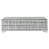 Sienna Outdoor Patio Coffee Table in Light Gray