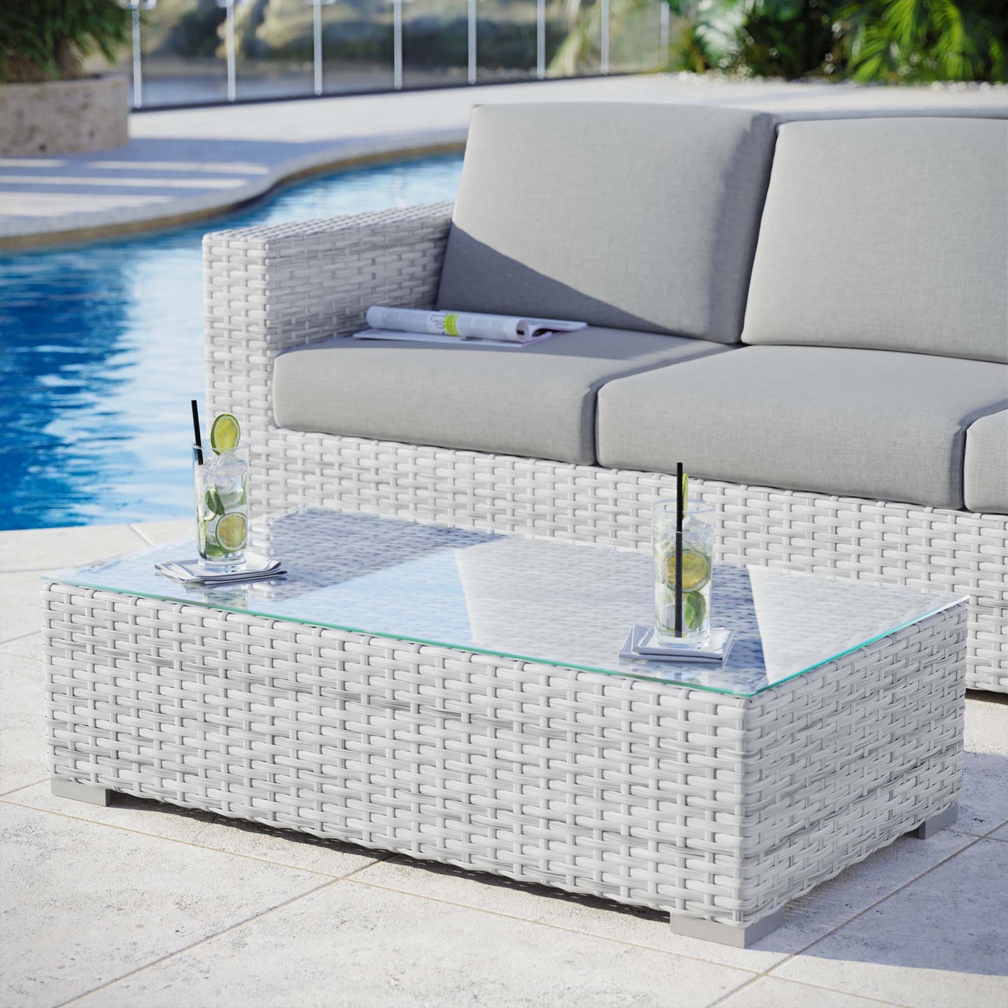 Convene Outdoor Patio Coffee Table by Furniture For America