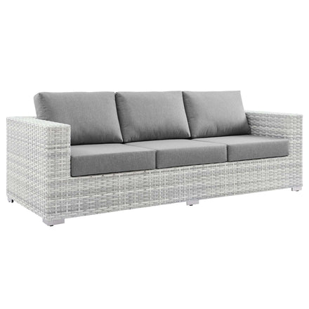 Convene Outdoor Patio Sofa in Light Gray Gray