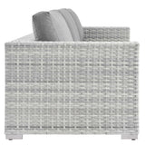 Sienna Outdoor Patio Sofa in Light Gray Gray