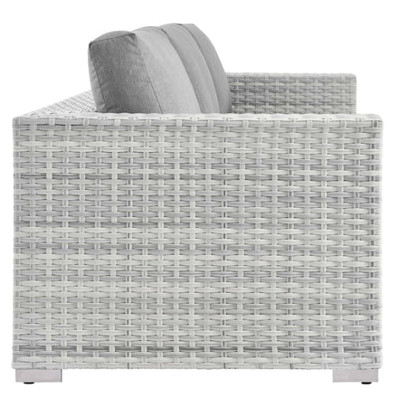 Convene Outdoor Patio Sofa in Light Gray Gray
