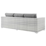 Sienna Outdoor Patio Sofa in Light Gray Gray