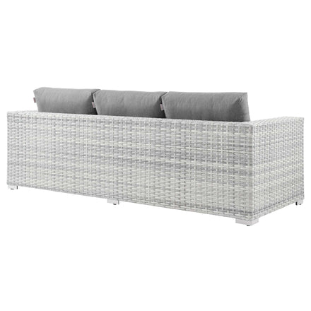 Convene Outdoor Patio Sofa in Light Gray Gray