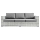 Sienna Outdoor Patio Sofa in Light Gray Gray