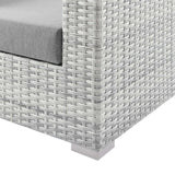 Sienna Outdoor Patio Sofa in Light Gray Gray