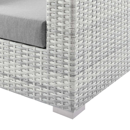 Convene Outdoor Patio Sofa in Light Gray Gray