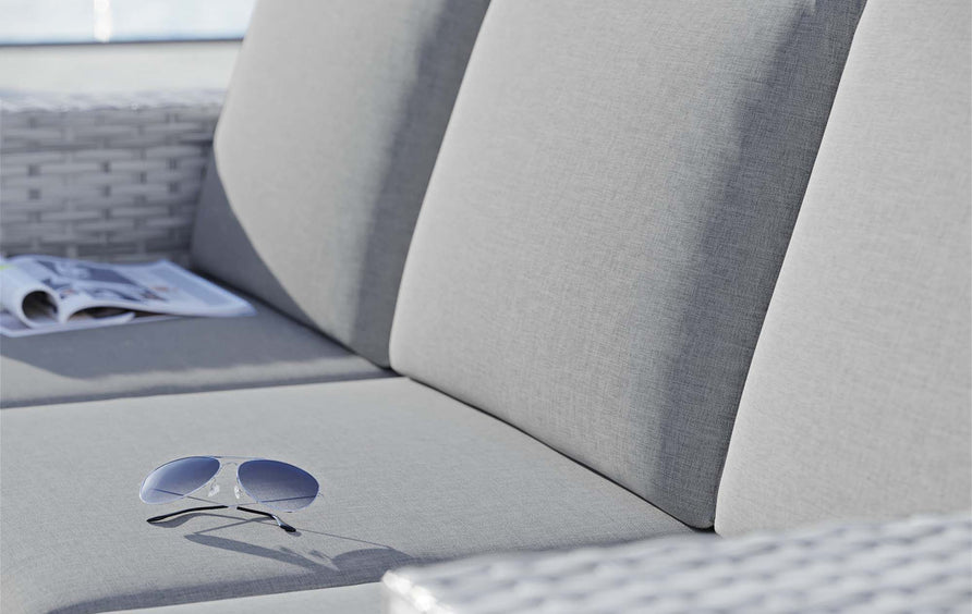 Sienna Outdoor Patio Sofa in Light Gray Gray