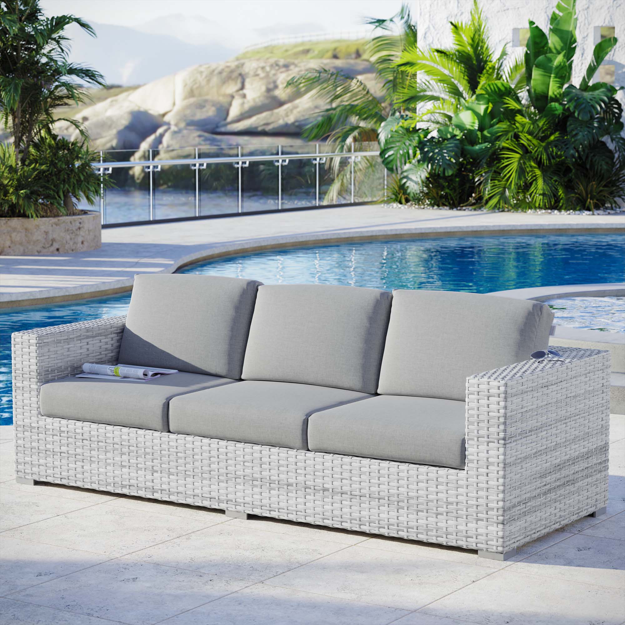 Convene Outdoor Patio Sofa by Furniture for America