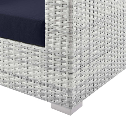 Convene Outdoor Patio Sofa in Light Gray Navy