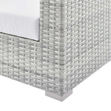 Sienna Outdoor Patio Sofa in Light Gray White