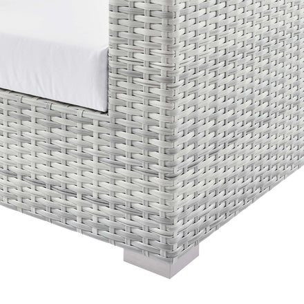 Convene Outdoor Patio Sofa in Light Gray White