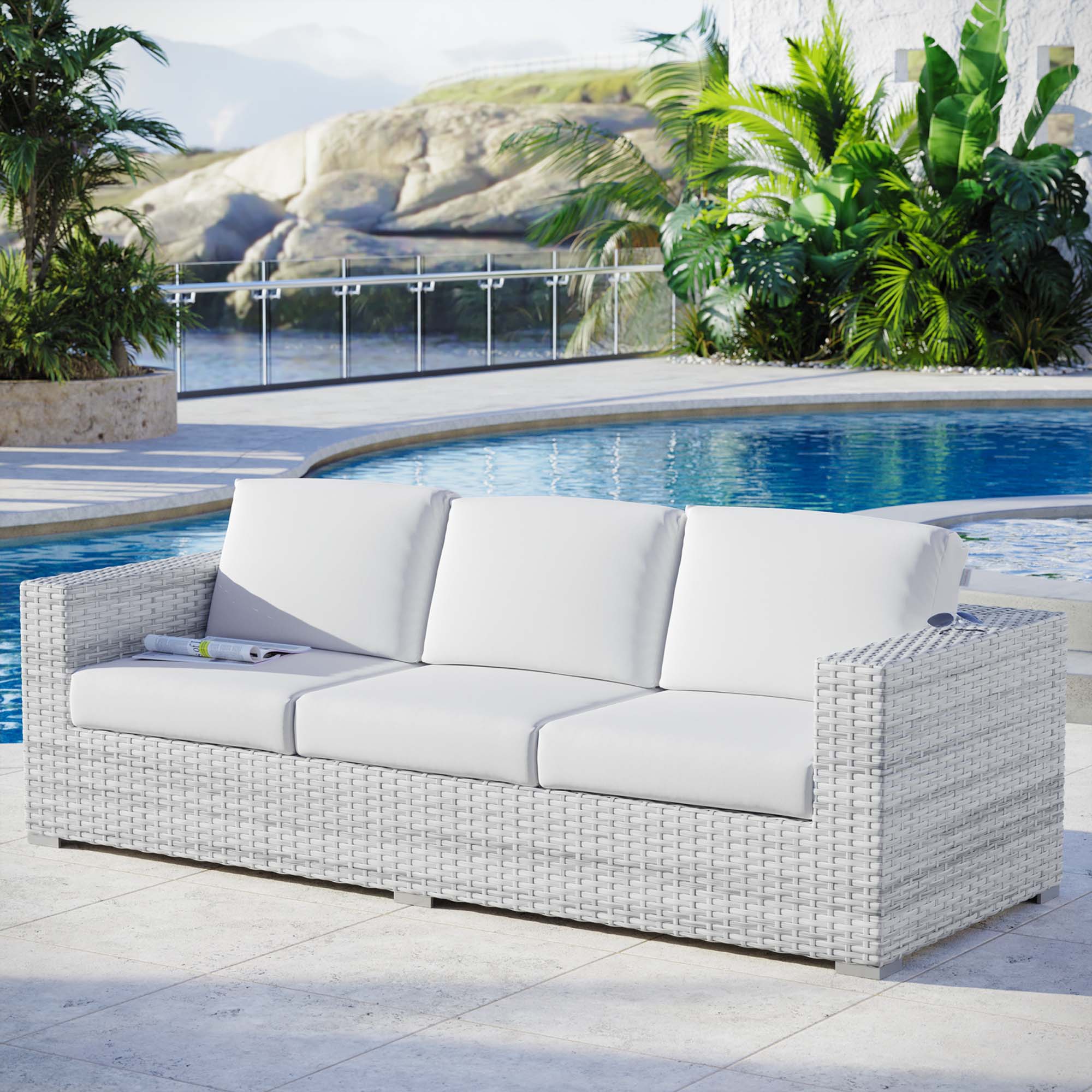 Convene Outdoor Patio Sofa by Furniture for America
