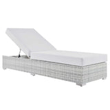Sienna Outdoor Patio Chaise in Light Gray White