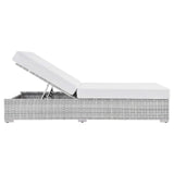 Sienna Outdoor Patio Chaise in Light Gray White