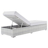 Sienna Outdoor Patio Chaise in Light Gray White