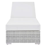 Sienna Outdoor Patio Chaise in Light Gray White
