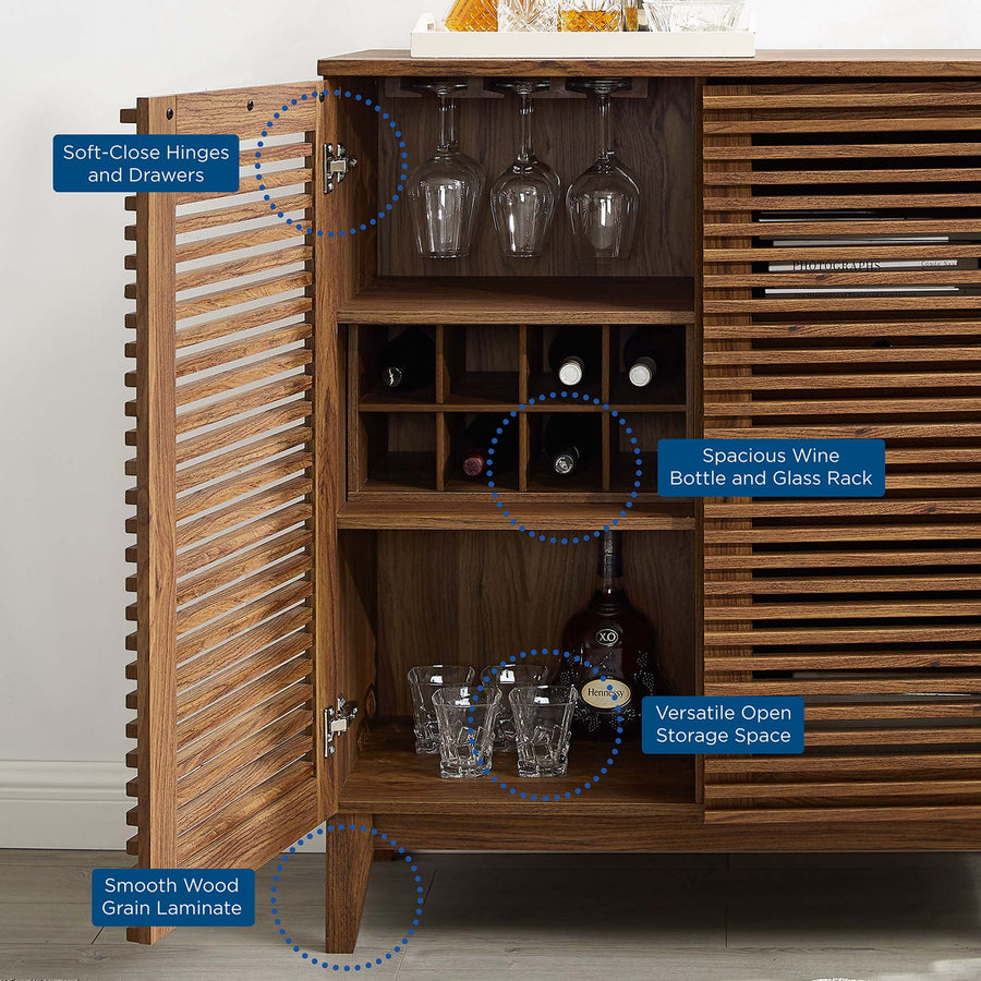 Vera Bar Cabinet in Walnut