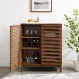 Vera Bar Cabinet in Walnut