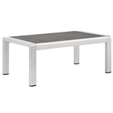 Marlow 3 Piece Sunbrella® Fabric Outdoor Patio Aluminum Set in Silver Gray