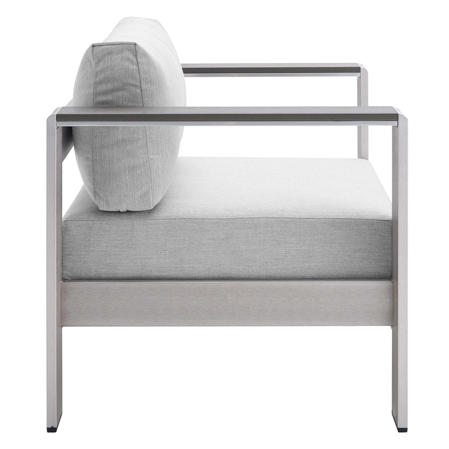 Shore 4 Piece SunbrellaÂ® Fabric Outdoor Patio Aluminum Set by Furniture For America