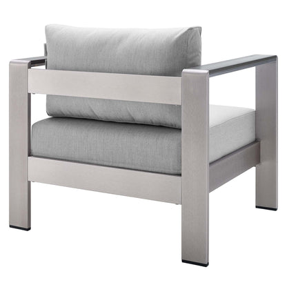 Shore 4 Piece SunbrellaÂ® Fabric Outdoor Patio Aluminum Set by Furniture For America
