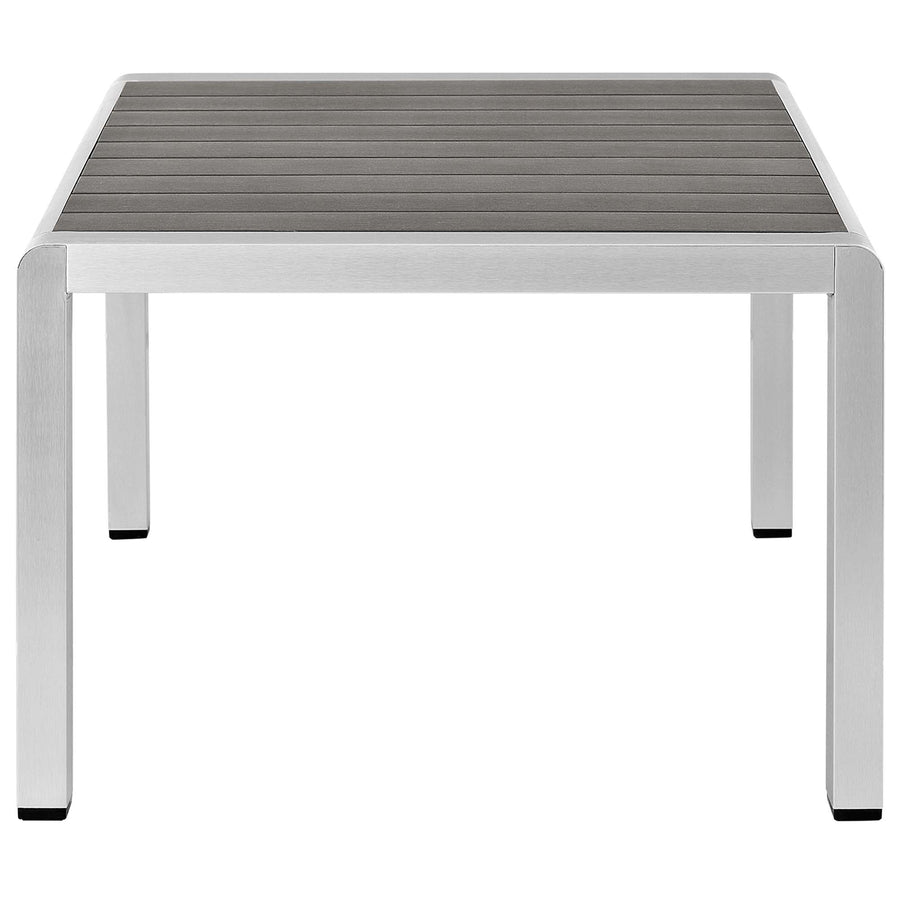 Marlow 7 Piece Sunbrella® Fabric Outdoor Patio Aluminum Set in Silver Gray