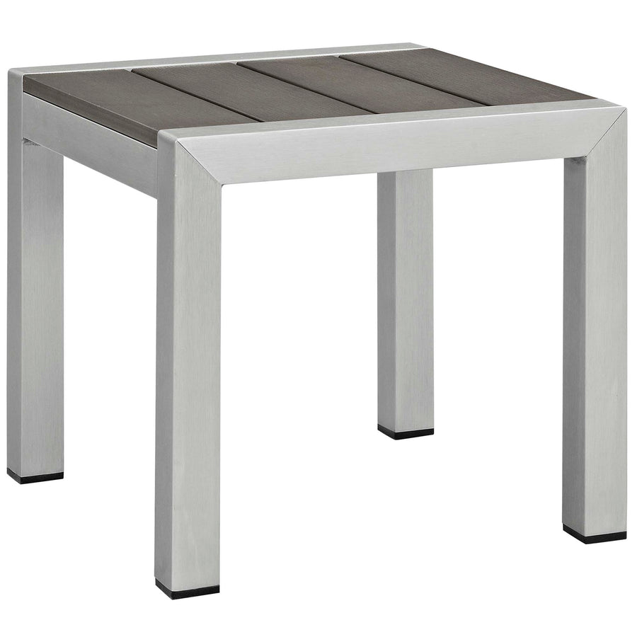 Marlow 7 Piece Sunbrella® Fabric Outdoor Patio Aluminum Set in Silver Navy