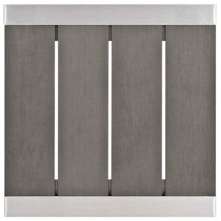 Shore 7 Piece Sunbrella® Fabric Outdoor Patio Aluminum Set in Silver Navy