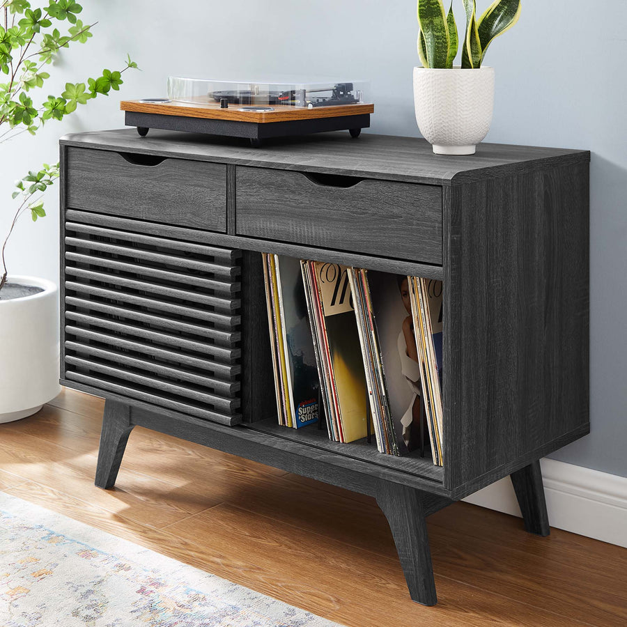 Vera Vinyl Record Display Stand in Charcoal
