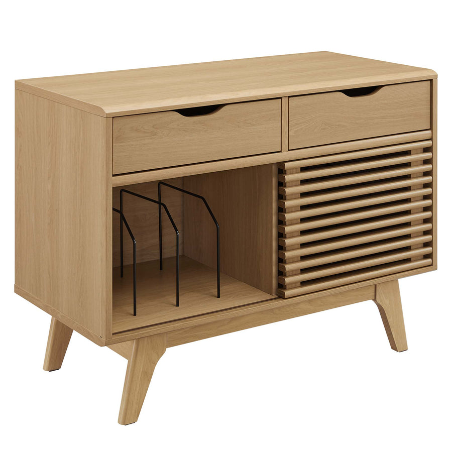 Vera Vinyl Record Display Stand in Oak