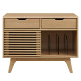Vera Vinyl Record Display Stand in Oak