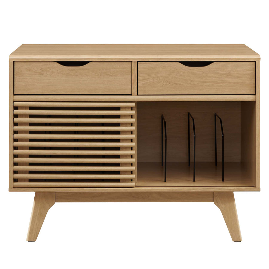 Vera Vinyl Record Display Stand in Oak
