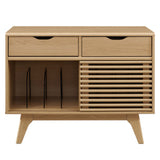 Vera Vinyl Record Display Stand in Oak