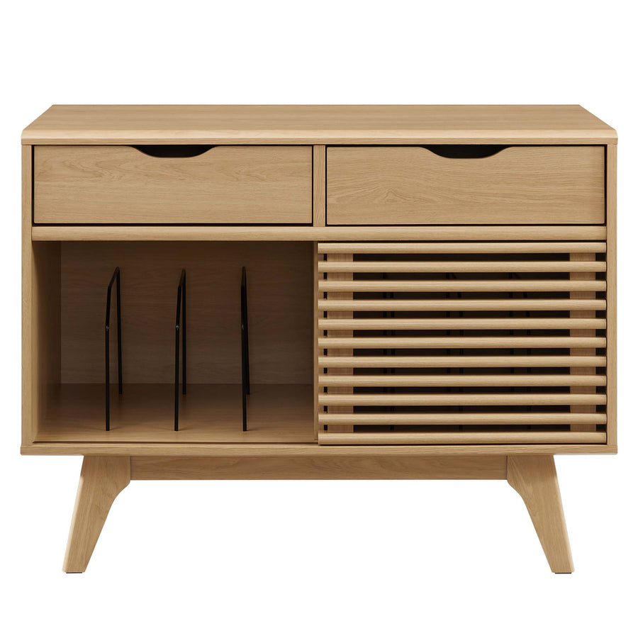 Vera Vinyl Record Display Stand in Oak