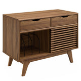 Vera Vinyl Record Display Stand in Walnut