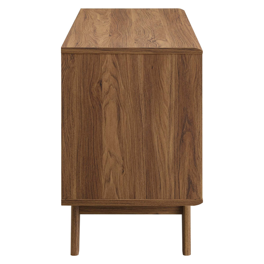 Vera Vinyl Record Display Stand in Walnut