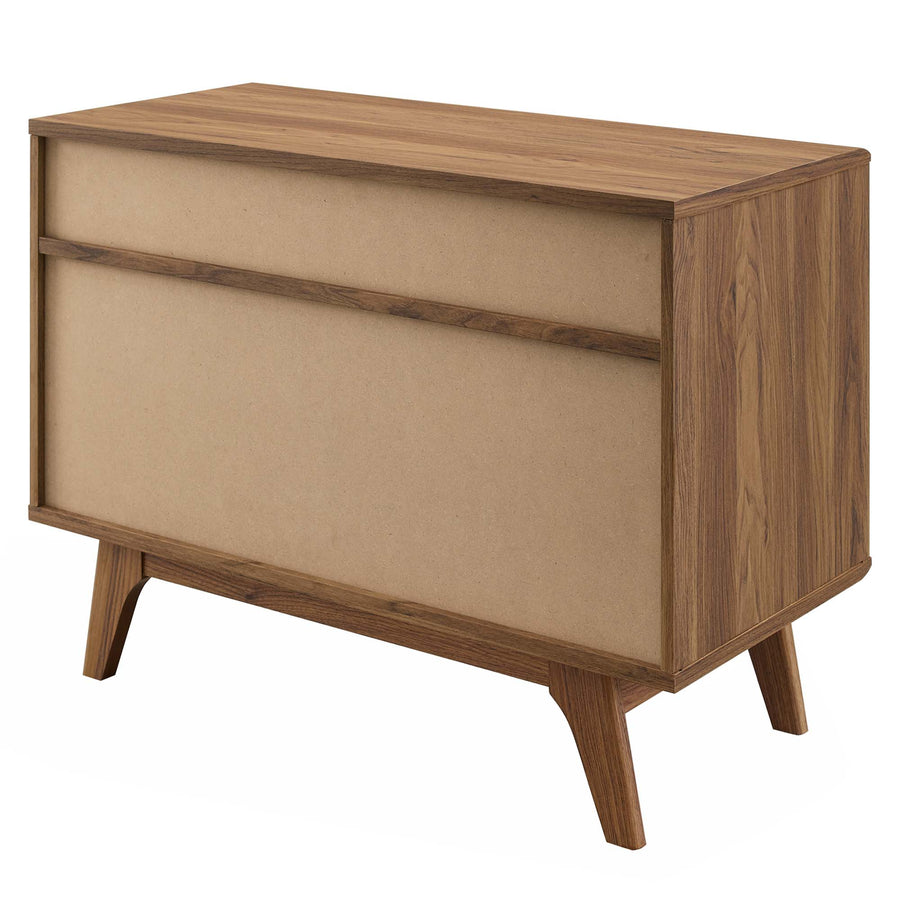 Vera Vinyl Record Display Stand in Walnut