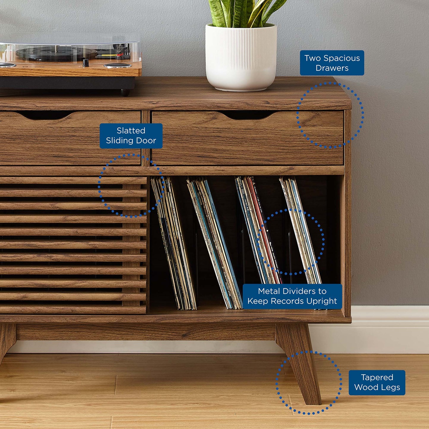 Render Vinyl Record Display Stand by Furniture For America