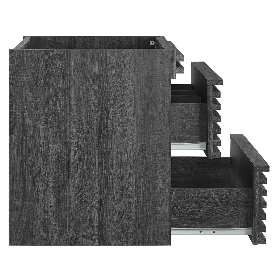 Vera 24" Wall-Mount Bathroom Vanity Cabinet (Sink Basin Not Included) in Charcoal