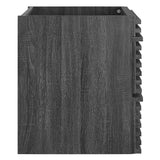 Vera 24" Wall-Mount Bathroom Vanity Cabinet (Sink Basin Not Included) in Charcoal